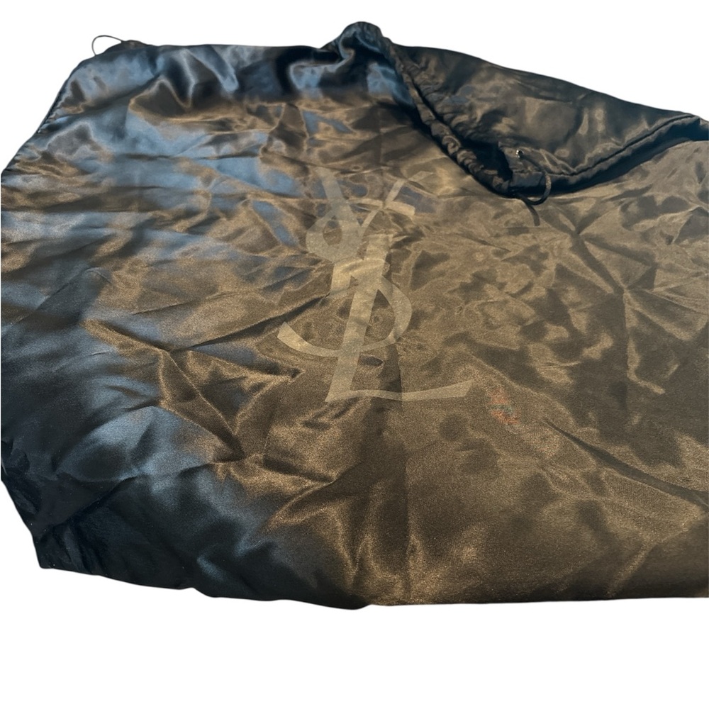 Yves Saint Laurent Black Satin Logo Drawstring Dust Bag‎ Vintage